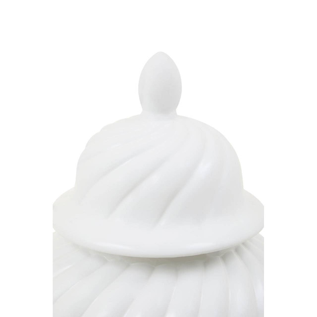 Premier Housewares Damson Small Ceramic White Jar