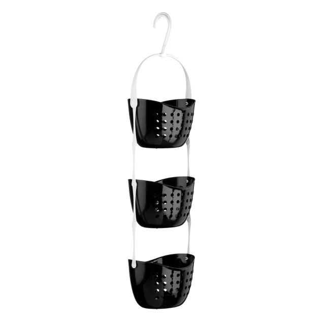 premier housewares Dara 3 Tier Black Shower Caddy