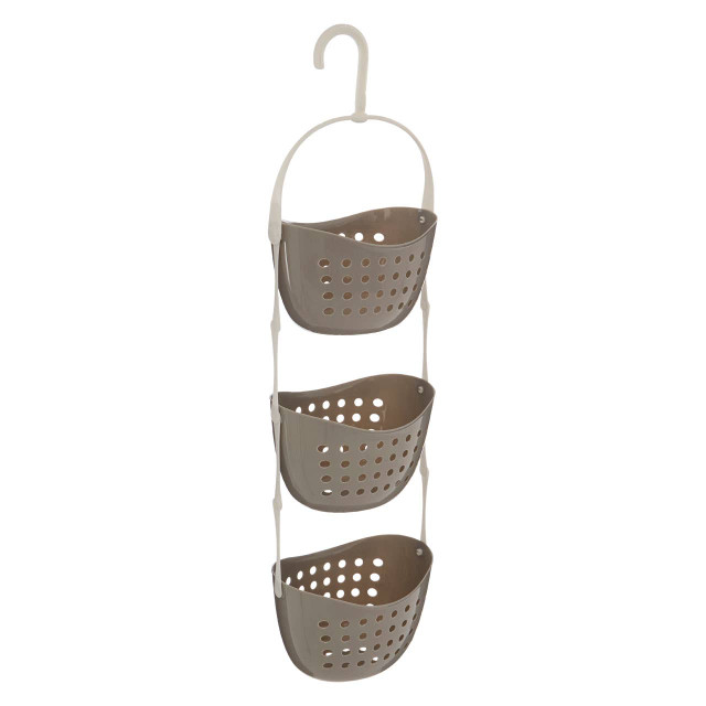Premier Housewares Dara 3 Tier Grey Shower Caddy