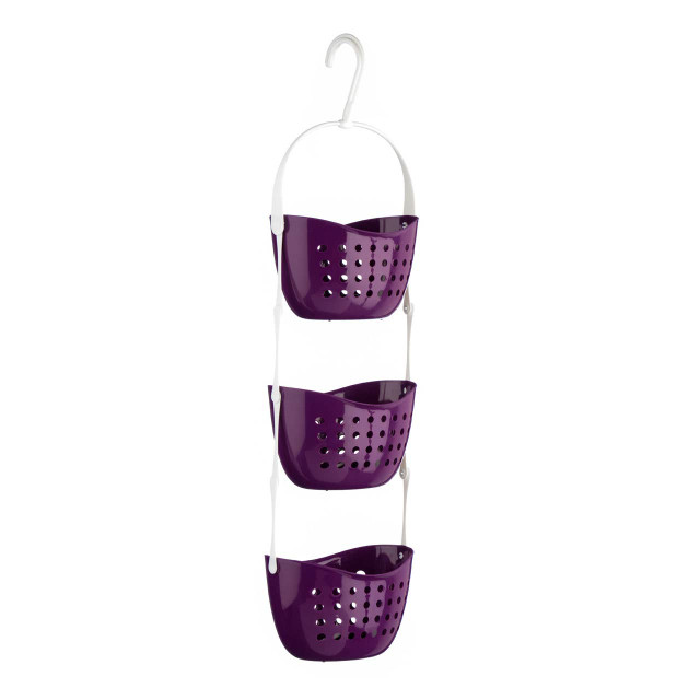 premier housewares Dara 3 Tier Purple Shower Caddy