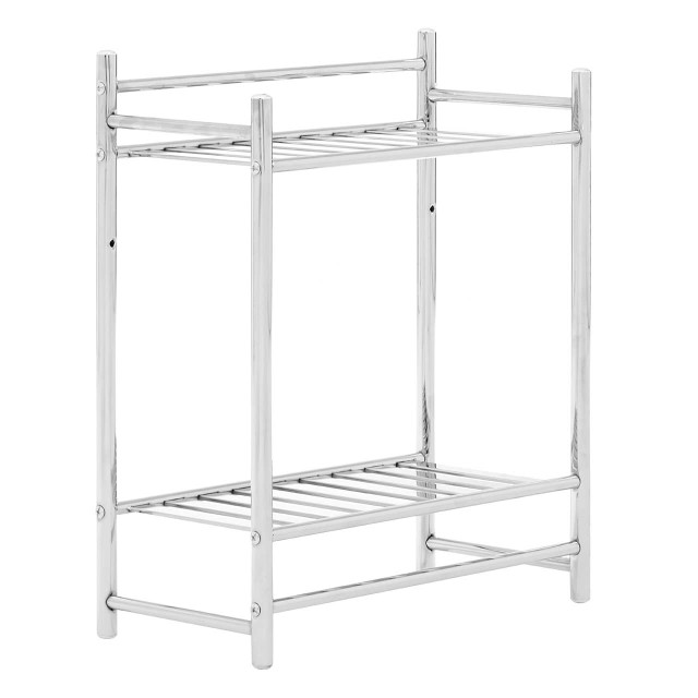 Premier Housewares Dara Chrome 2 Tier Shelves