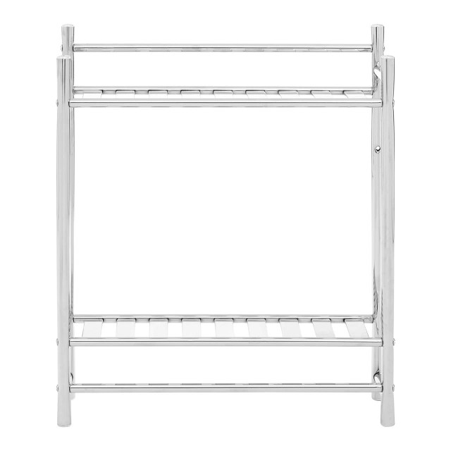 Premier Housewares Dara Chrome 2 Tier Shelves