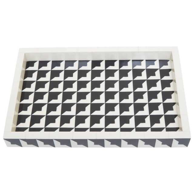 Premier Housewares Davino Black And White Tray