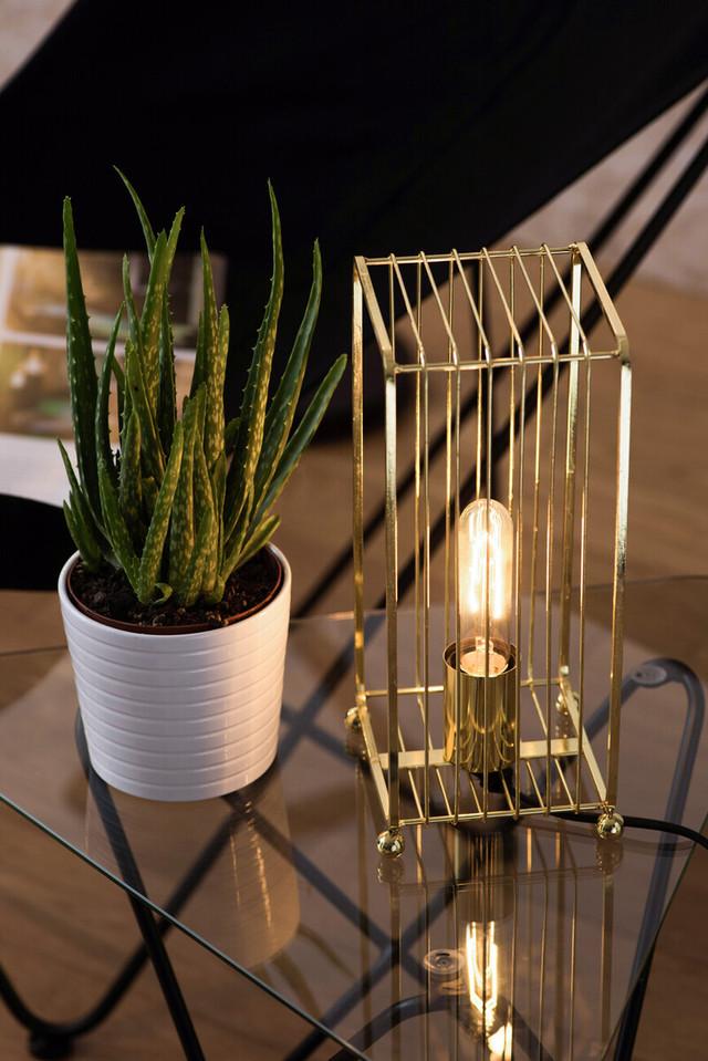 Premier Housewares Deco Gold Finish Table Lamp