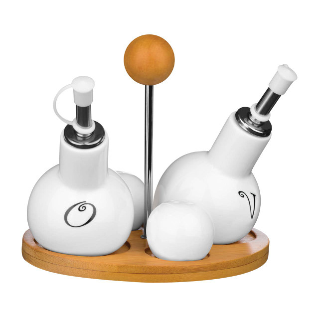 premier housewares Dela 4pc Round Condiment Set