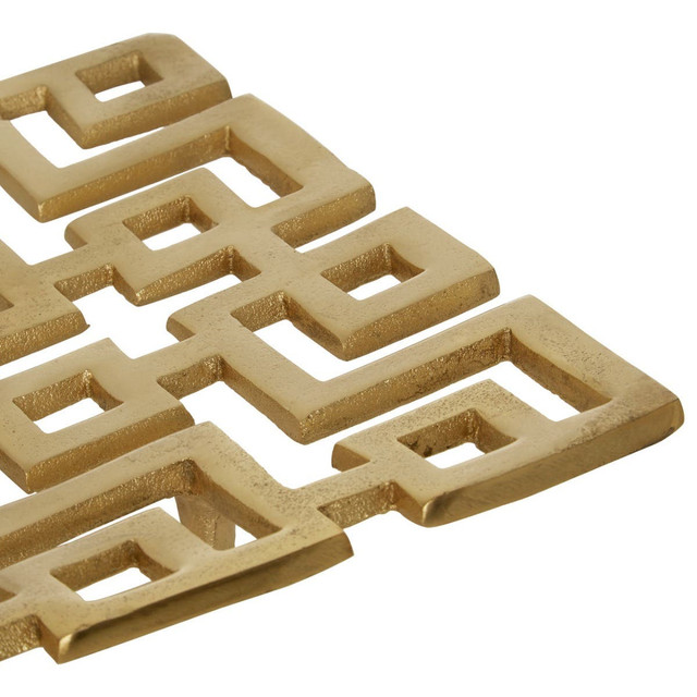 Premier Housewares Delphi Large Gold Finish Plate