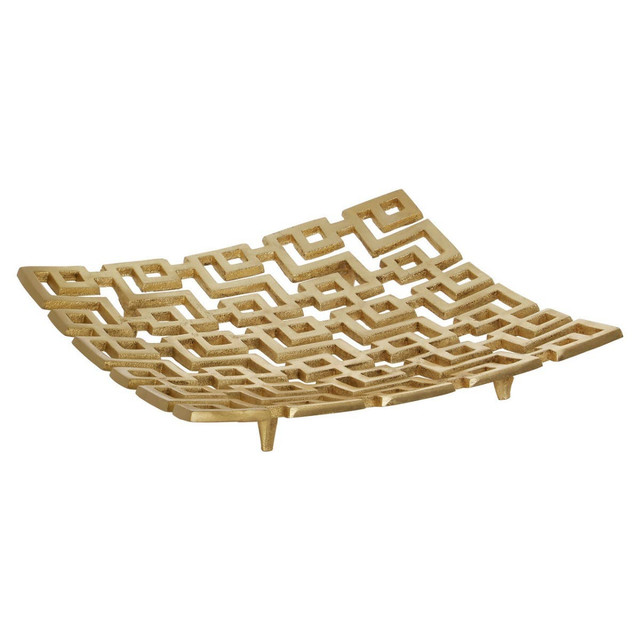 premier housewares Delphi Small Gold Finish Plate