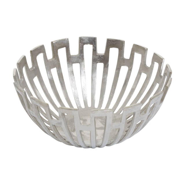 Premier Housewares Delphi Small Silver Finish Bowl