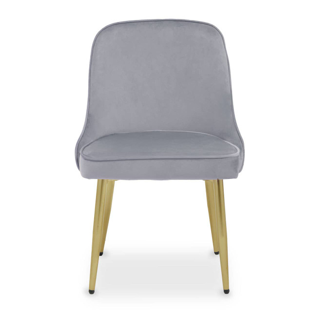 Premier Housewares Demi Grey Velvet Dining Chair