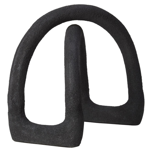 Premier Housewares Deriva Textured Black Sculpture