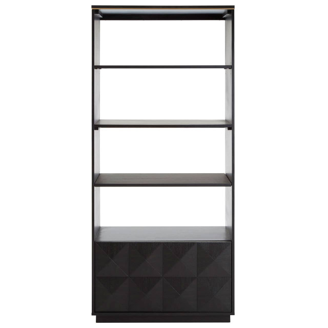 Premier Housewares Diamond Oak Veneer Shelf Unit