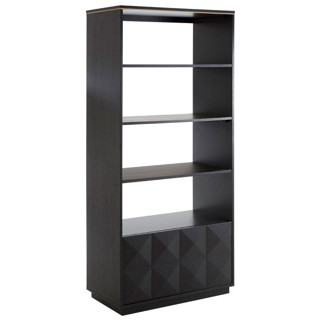 Premier Housewares Diamond Oak Veneer Shelf Unit