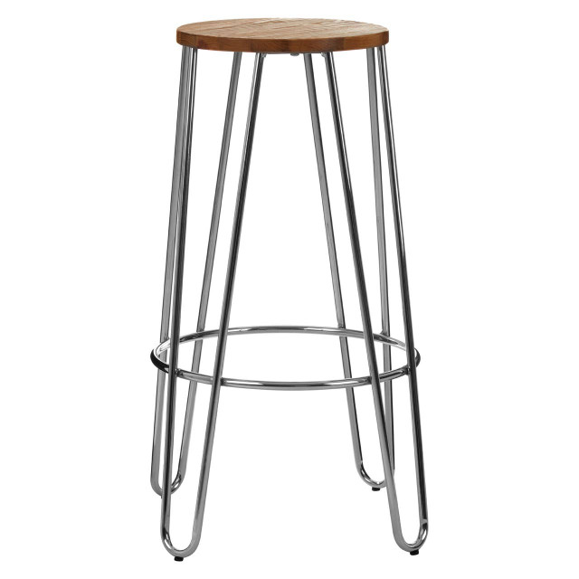 Premier Housewares District Chrome Hairpin Stool