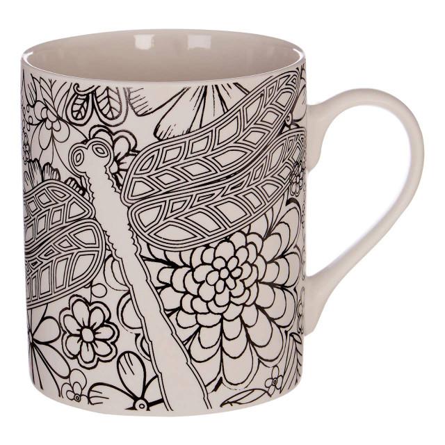 Premier Housewares Dragonfly Colour In Mug