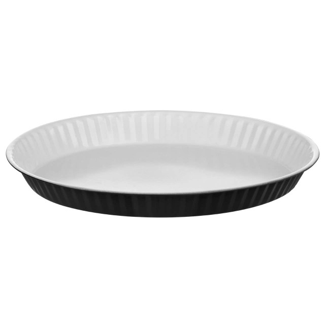 Premier Housewares Ecocook Black Low Flan Dish