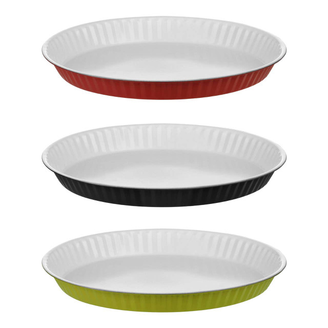 Premier Housewares Ecocook Black Low Flan Dish