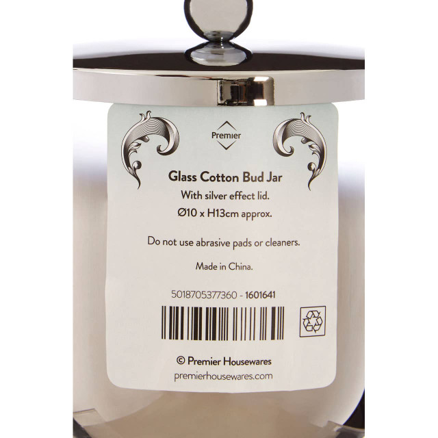 Premier Housewares Elissa Silver Ombre Cotton Jar