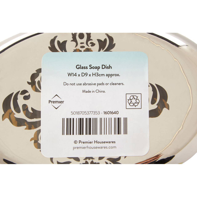 Premier Housewares Elissa Silver Oval Soap Dish