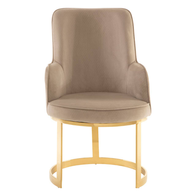 premier housewares Eliza Beige Velvet Dining Chair