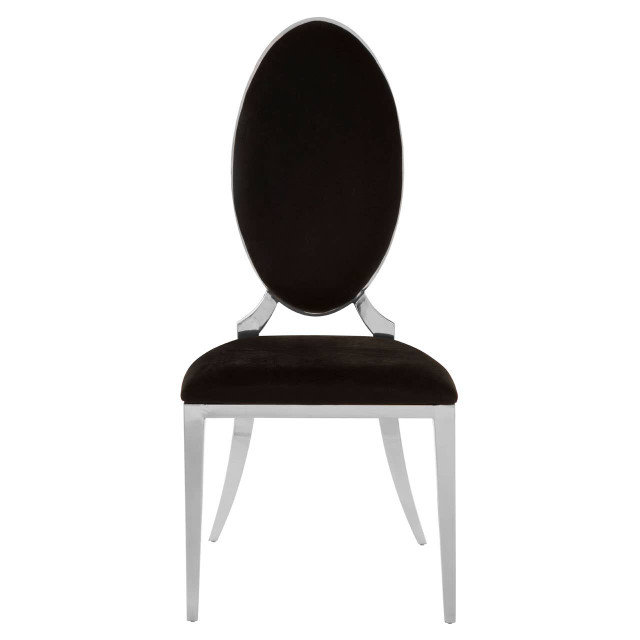 premier housewares Eliza Black Velvet Dining Chair