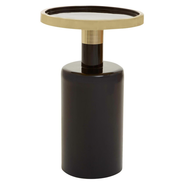 premier housewares Elva Black And Gold Side Table