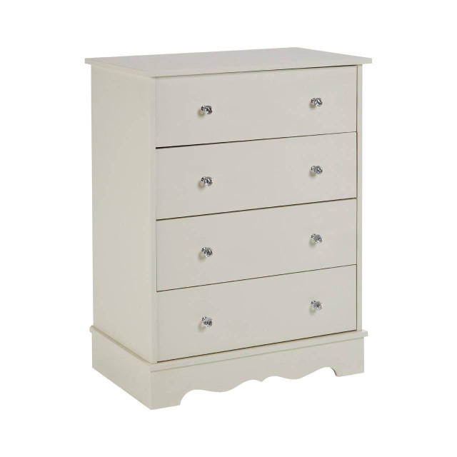 Premier Housewares Emily Ivory 4 Drawer Chest