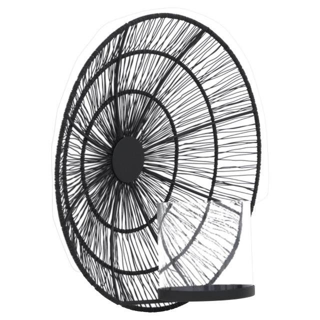 Premier Housewares Enzo Black Wire Wall Sconce