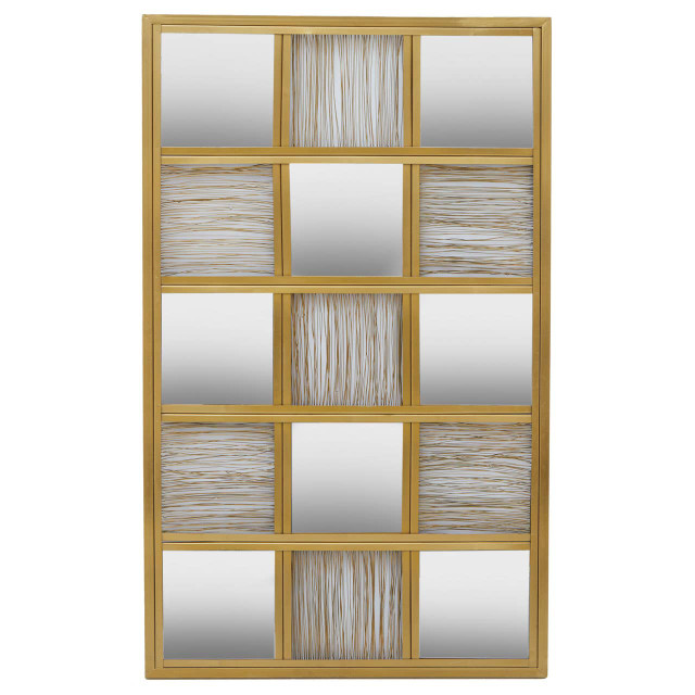 premier housewares Enzo Gold Wire Wall Mirror