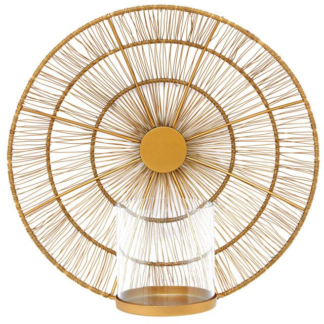 premier housewares Enzo Gold Wire Wall Sconce