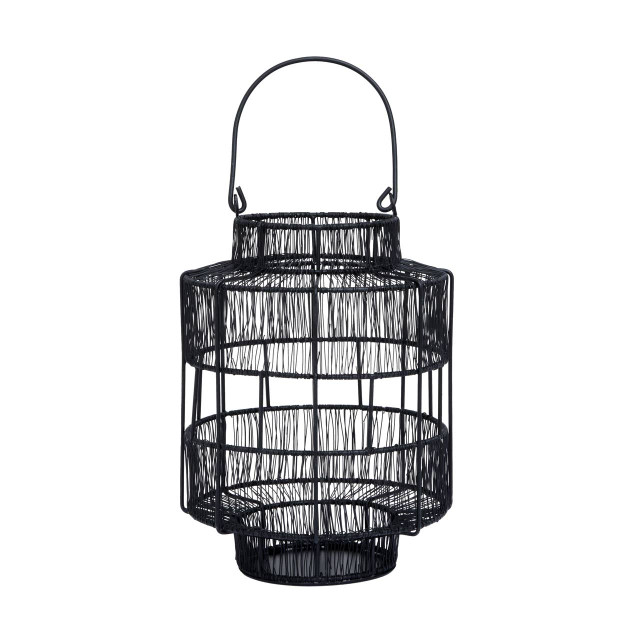 Premier Housewares Enzo Small Black Wire Lantern