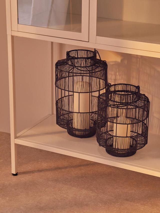 Premier Housewares Enzo Small Black Wire Lantern