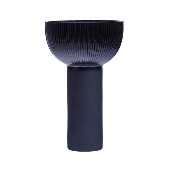 premier housewares Esma Large Navy Blue Glass Vase