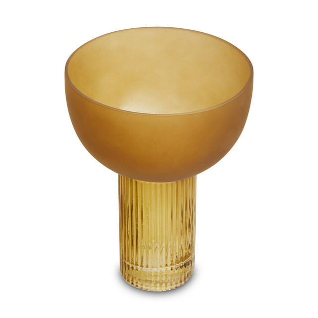 Premier Housewares Esma Small Ochre Glass Vase