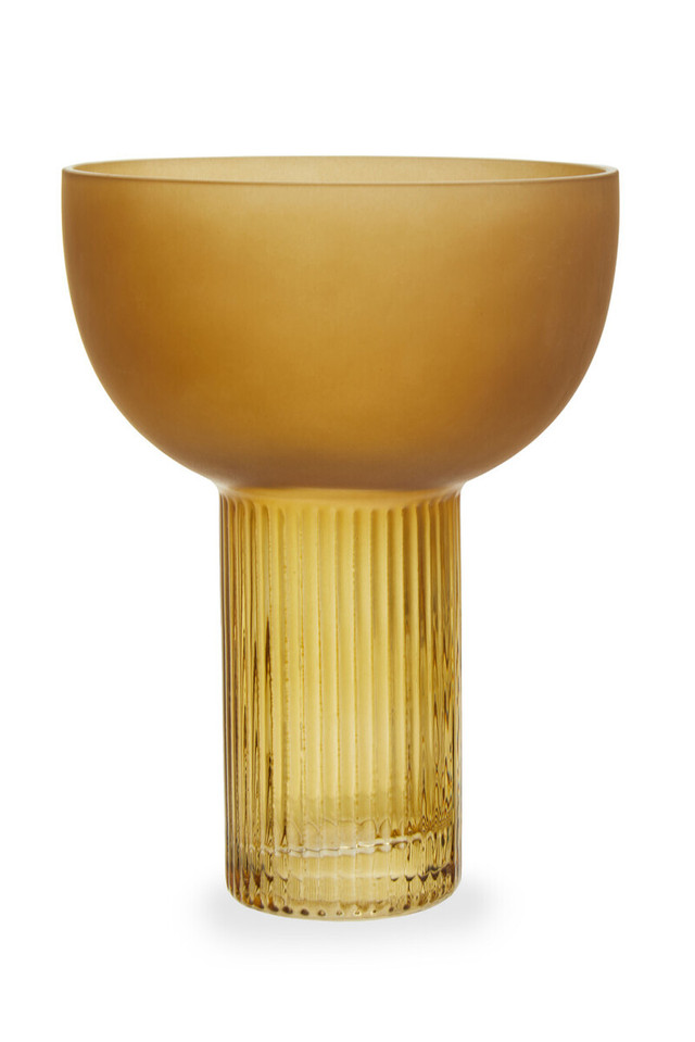 premier housewares Esma Small Ochre Glass Vase