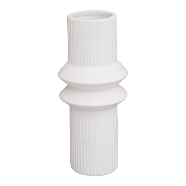 Premier Housewares Fabia White Ceramic Vase