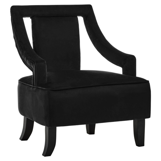Premier Housewares Faye Black Velvet Chair