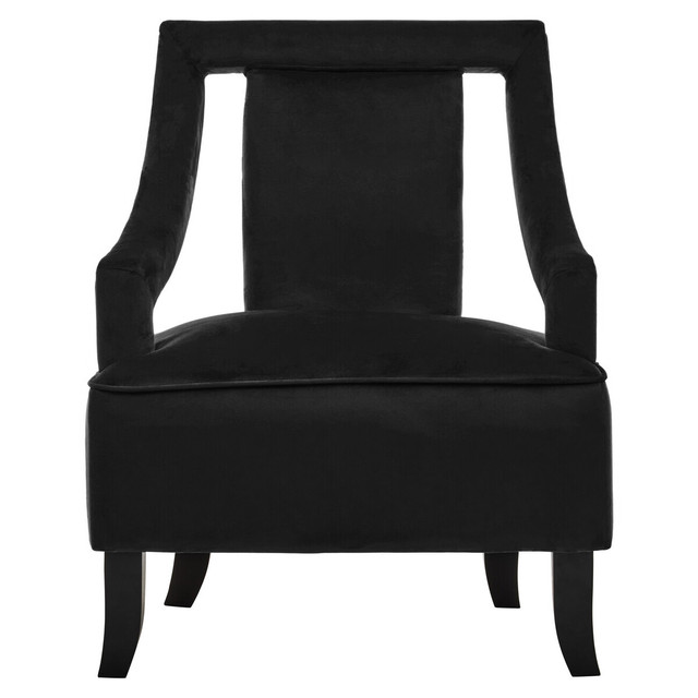 Premier Housewares Faye Black Velvet Chair