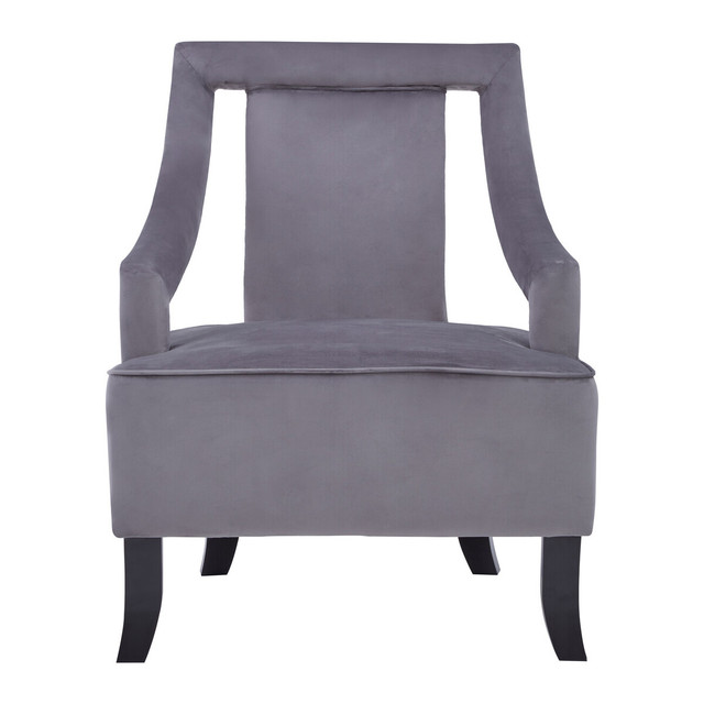 Premier Housewares Faye Grey Velvet Chair