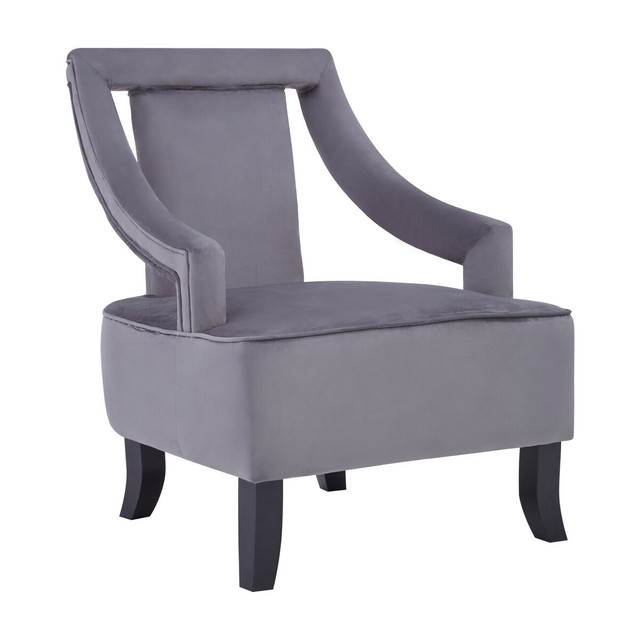 premier housewares Faye Grey Velvet Chair