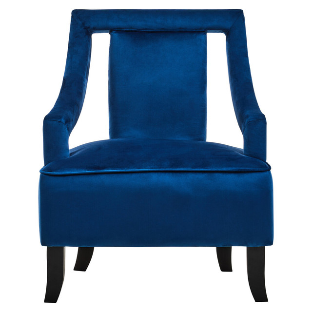 Premier Housewares Faye Midnight Blue Velvet Chair