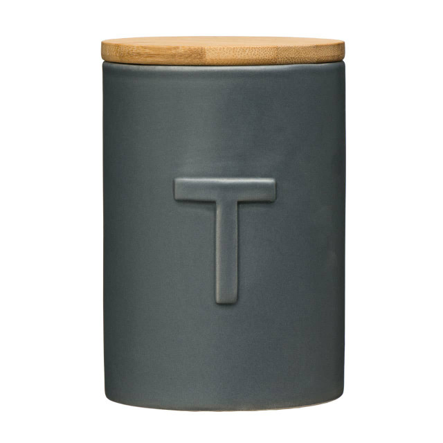 Premier Housewares Fenwick Dark Grey Tea Canister