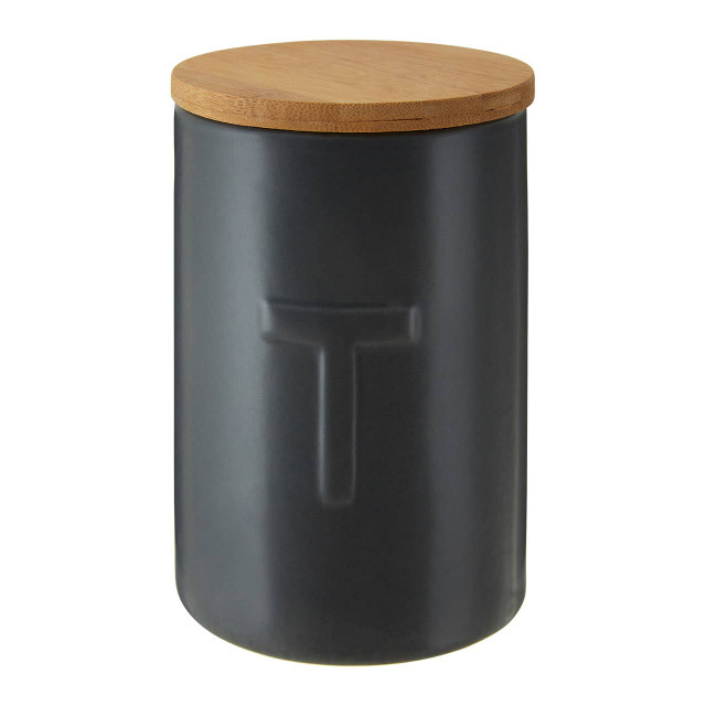 Premier Housewares Fenwick Dark Grey Tea Canister