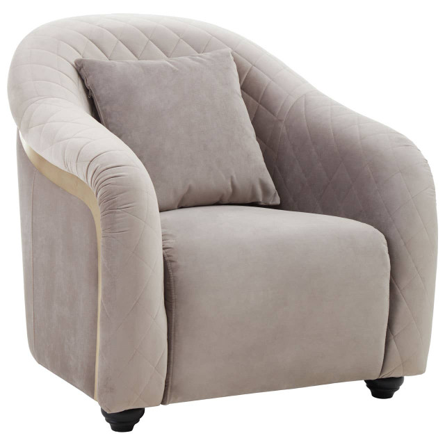 Premier Housewares Fifi Grey Velvet Chair