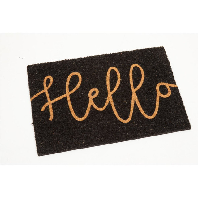Premier Housewares Filta Hello Black Coir Doormat