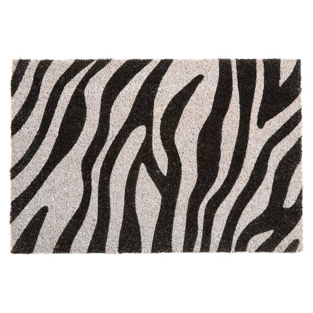 Premier Housewares Filta Zebra Print Coir Doormat