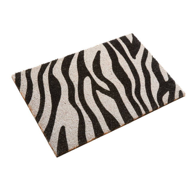Premier Housewares Filta Zebra Print Coir Doormat