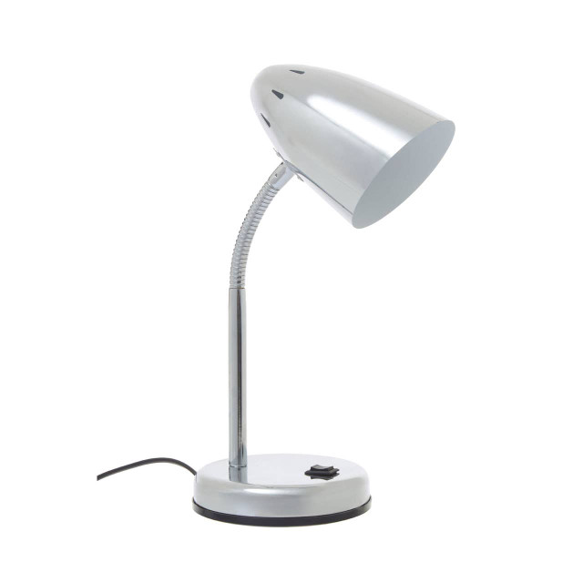 Premier Housewares Flexi Chrome Desk Lamp
