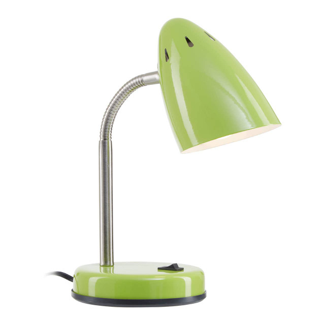 Premier Housewares Flexi Green Gloss Desk Lamp