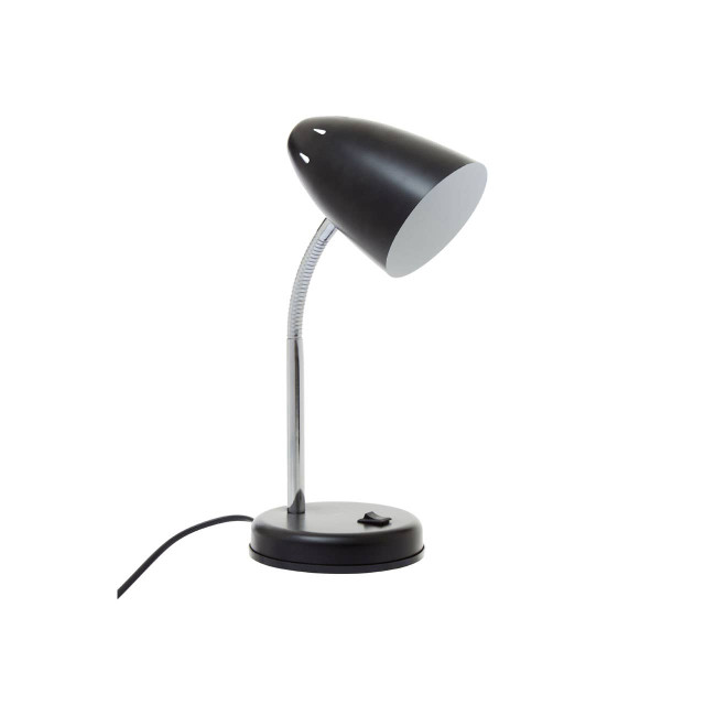 Premier Housewares Flexi Matte Black Desk Lamp