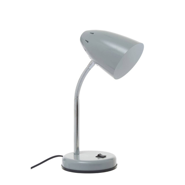 Premier Housewares Flexi Matte Grey Desk Lamp